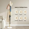 thumbnail image 5 of Coat Rack Freestanding with Natural Marble Base, Metal Coat Rack Stand with 10 Hooks, 3 Adjustable Size Coat Tree for Bags, Clothes, and Hats for Entryway, Bedroom, Hallway, Office, Gold, 5 of 8