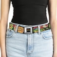 thumbnail image 5 of Nickelodeon Belt, Seatbelt Buckle Belt, Classic TMNT Turtles Pizza Party Stripe Red Green, Youth 22 to 32 Inches, 5 of 9