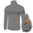 thumbnail image 2 of Jersey de punto con cuello alto grueso y acolchado para hombre, Jersey sencillo y delgado, Jersey de retazos, 2 of 3