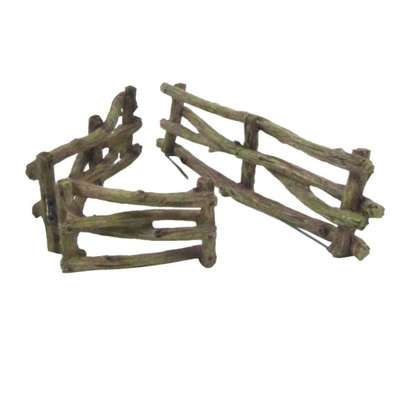 Miniature Wooden Stockade Border Fence Fairy Garden Accessory Dollhouse Landscape Decor