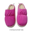 thumbnail image 2 of Yucurem Electric Heated Slippers Plush Heated Foot Warmer Boot Christmas Gift (Rose Red), 2 of 7