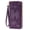 Purple, variant on Wallet Women Leather RFID Blocking Wristlet wallets Ladies Clutch with Floral Pattern for Phone and Card