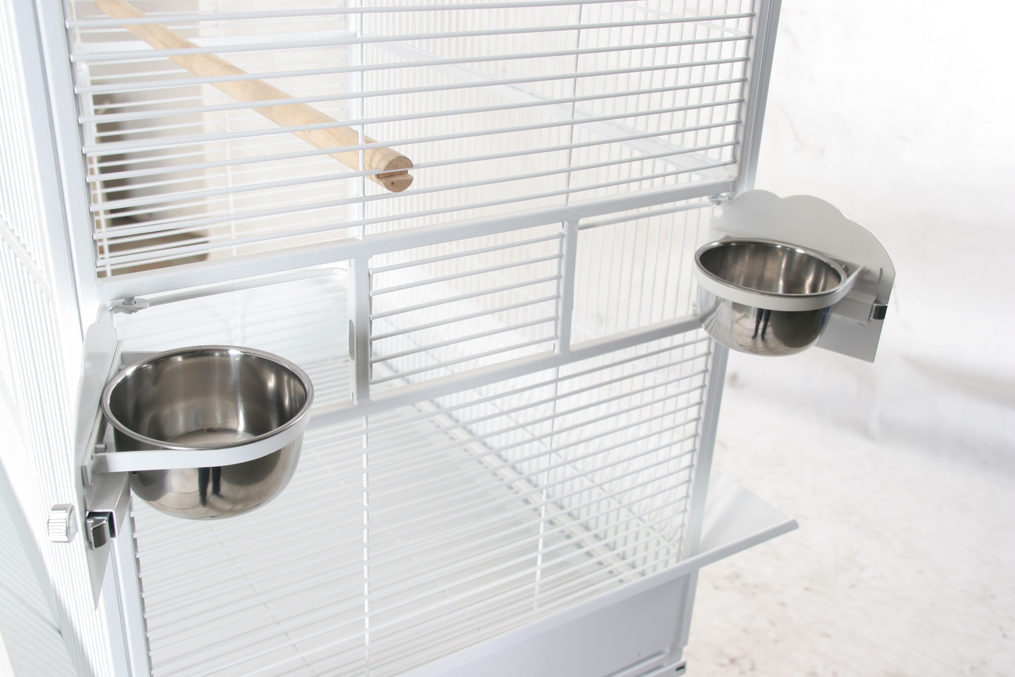 A and E Cage Co. Victorian Top Bird Cage-PureWhite