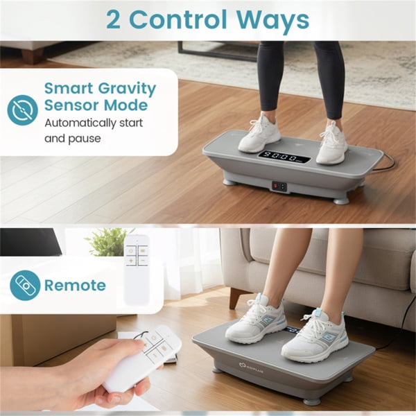Angel Sar Vibration Plate Exercise Machine with Remote Control, Bluetooth, 10 Speed Levels, 440 lb Capacity