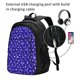 thumbnail image 2 of Balery Beautiful Purple Snowflakes Mochila con carga USB para hombre y mujer - Mochila impermeable y antirrobo para laptop con puerto USB para viajes, trabajo, 2 of 7