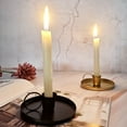 thumbnail image 2 of Farfi Candle Holder European Style Wear-resistant Wrought Iron Taper Candle Holder for Wedding (Black), 2 of 11