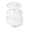 thumbnail image 3 of Way To Celebrate 3-Tier Dessert & Cupcake Stand, 10.2 x 10.2 x 12.6 Inch, White Plastic, 3 of 7