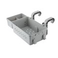 thumbnail image 2 of Cateissary Estante de bebidas extraíble para piscina con cesta de almacenamiento de piscina de adaptación Universal con portavasos Almacenamiento y organización del hogar gris, 2 of 6