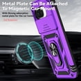 thumbnail image 2 of KOMI Phone Case for Google Pixel 9A Case with HD Screen Protector & Slide Camera Cover & Rotated Ring Kickstand, [Military-Grade] Phone Case for Google Pixel 9A, Purple, 2 of 5