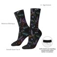 thumbnail image 4 of Haiem Lavender Flowers Pattern Crew Socks – Soft & Durable Moisture-wicking Socks, Stay-Up Fit for Business, Work, and Casual Wear Size 5-11, 4 of 6