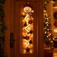 thumbnail image 2 of Clearance!Merry Cascade Glowing Snowman Christmas Door Hanger, Warm Led Lighted 3D Dimensional Holiday Hanging Decor, for Front Door, Wall, Window & Covered Indoor Outdoor Entryway,Home Decorations, 2 of 8