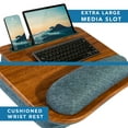 thumbnail image 4 of LapGear Portable Laptop Lap Desk, Fits up to 15.6" Laptop, Espresso Woodgrain, 4 of 7
