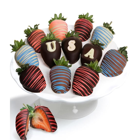 From You Flowers - Patriotic Belgian Chocolate Covered Strawberries for Birthday, Anniversary, Get Well, Congratulations, Thank You, All Occasions