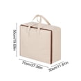 thumbnail image 3 of Yardvibe Beige Canvas Moving Bag with Handles & 3-side Zip, 19.69"x27.56"x11.81" Breathable Soft Storage Bags for Cotton Clothes Bedding Organizer Bins, Large Capacity & Wear-Resistant (C), 3 of 8