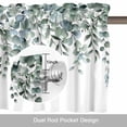 thumbnail image 6 of Sage Green Leaves Window Valance for Kitchen, Eucalyptus Leaf Rod Pocket Short Curtain for Small Windows, Light Filtering Decorative Valance, 42 x 18 Inch, 1 Panel, 6 of 9