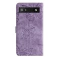 thumbnail image 2 of Compatible avec Google Pixel 7A Étui Embossé Papillon avec Portefeuille et Support, 2 of 5