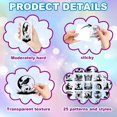 25Pcs 25 Styles PVC Self Adhesive Stickers Waterproof Embossed Decals ...