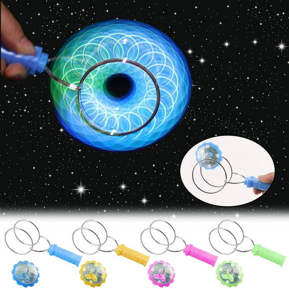 Toys Games Kids,Christmas Decorations,Baby Toys Clearance,Hand-cranked Inertial Rotating Toy Flying-emitting Toy Colorful-emitting Magnetic Track Children's Educational Decompression Toy
