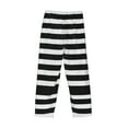 thumbnail image 5 of Daiia Men'S Black And White Stripes Pants,Bottoms Sleep Lounge,Pajama Pants,Pj Bottoms Drawstring And Pockets-Small, 5 of 9