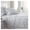 Botanical Leaves White Blue, variant on Geometric Maze Collection, 3-Piece White Twin Sheet Set with Taupe Pattern, 15 Inch Deep Pocket Sheets, Twin White Flat Sheet, Standard Pillowcase, Microfiber Sheets