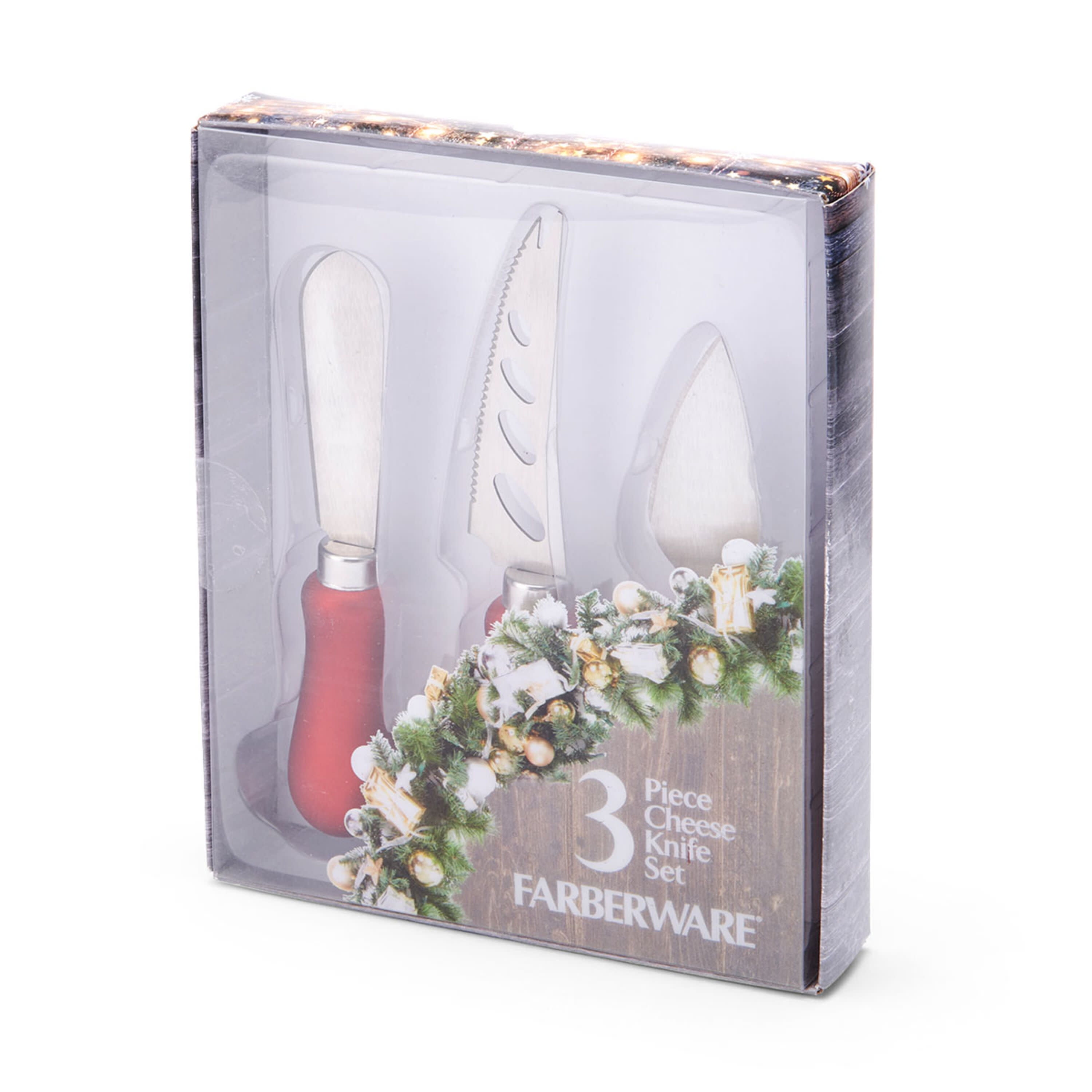 3-Piece 7.75 in. Stainless Steel and Resin Charcuterie Knife Set in Drawstring Bag