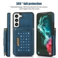 thumbnail image 4 of Tarise Galaxy S21 Wallet Case Cover for Women Men, Glitter PU Leather Crossbody/Shoulder Strap RFID Blocking Kickstand Magnetic Clasp Phone Case for Samsung Galaxy S21 5G 6.2 inch 2021, Blue, 4 of 10