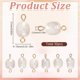 thumbnail image 2 of 1 caja de 30 dijes de perlas de metal, a granel, perlas de agua dulce naturales ovaladas blancas irregulares, eslabones, conectores., 2 of 9