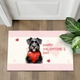 thumbnail image 4 of Happy Valentine's Day Schnauzer Brings Love Heart Doormat Miniature Schnauzer Dog Lover Indoor Outdoor Welcome Mat - 02028, 4 of 5
