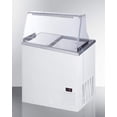 thumbnail image 2 of Commercial dipping cabinet with pre-installed sneeze guard, sliding glass lid, digital thermostat, and ice cream tub holder baskets, 2 of 5