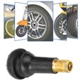 thumbnail image 4 of Rubber Tire Valve Stem, 100 Pcs Car Motorcycle Universal Replacement Snap in Tire Tyre Valve Stem, 4 of 7