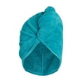 thumbnail image 3 of Turbie Twist Microfiber Hair Towel, Kids and Adults, Peacock Blue, 3 of 8