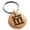 Rose, variant on Stainless Steel Letter M Initial Empire Monogram Engraved Small Medallion Circle Charm Keychain Keyring