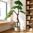 thumbnail image 5 of TOARTi Ficus Artificial Tree Lifelike Leaves with Sturdy Plastic Pot Faux Plant for Office Home Living Room Indoor Outdoor Decor 6 ft, 5 of 10