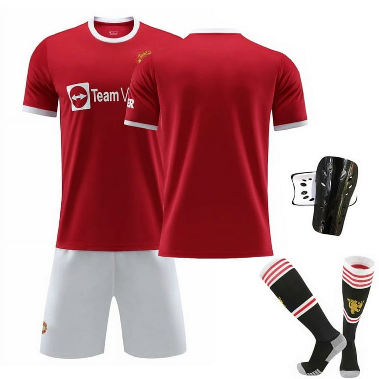 21 22 New Red Devils Home No. 7 Cristiano Ronaldo Jersey No. 6 Pogba Football Jersey Set No. 18 Star With Original Socks Walmart