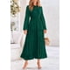 thumbnail image 4 of Vestido largo PRETTYGARDEN para mujer, otoño, primavera, verde oscuro, 4 of 8