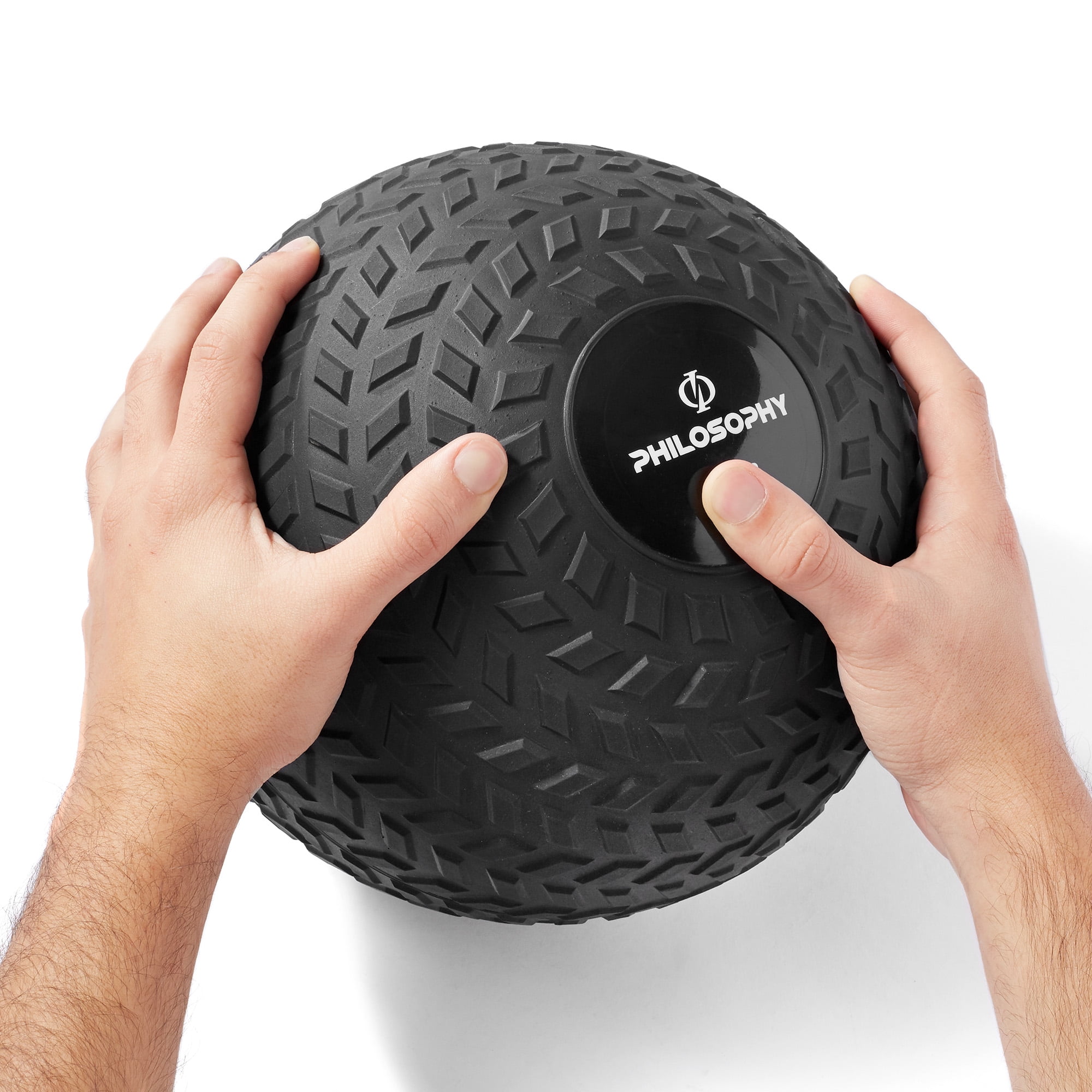 Philosophy Gym Slam Ball, 10 LB - Weighted Fitness Medicine Ball with Easy Grip Tread