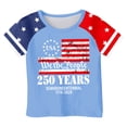 thumbnail image 4 of FINALGANG Kids 4th Of July T-Shirt 250th Anniversary Usa Shirts Boys Girls American Flag T-Shirt Summer Patriotic Tops Children's Independence Day Tshirts 6-7 Years, 4 of 4