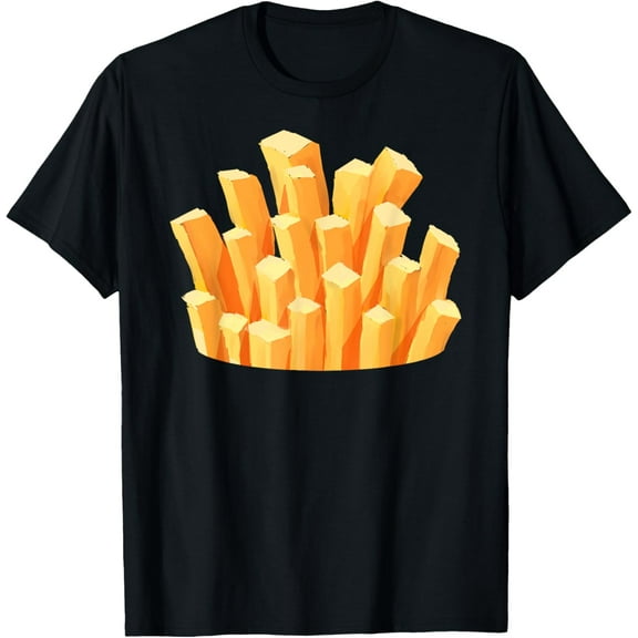 French Fries Costume Halloween Easy Cosplay Fastfood Outfit T-Shirt