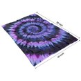 thumbnail image 4 of Blue Purple Tie Dye Pattern Blanket,Comfortable Soft Flannel Throw Blanket,All Season,Warm Lightweight Blankets for Sofa Bed Couch Living Room Chair,40"x50", 4 of 4