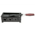 thumbnail image 3 of Portable NOn Stick Cheese Raclette Rotaster Baking Tray Stove with Wodd Handle Grilling Tool, 3 of 5