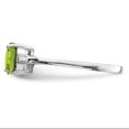 thumbnail image 3 of Sterling Silver Rhodium Peridot & CZ Ring Size 8, 3 of 3