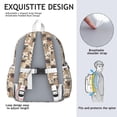 thumbnail image 5 of Pug and Footprint Backpack for School,Cute School Bag,Schoolbag with Adjustable Shoulder Straps & Padded Back,13.4"x11"x4.7", 5 of 6