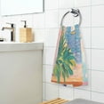 thumbnail image 3 of Yayeee 100% Cotton Hand Towels for Bathroom 16" x 28" Soft Absorbent Kitchen Towel, Pink Seaside Boat, 3 of 7