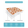 thumbnail image 4 of Twin Quilt Bedding Set, Orange White Geometric Reversible Summer Quilt 3 Pieces, Modern Abstract Art Lightweight Bedspreads Coverlets with 2 Pillow Shams for All Seasons, 4 of 5