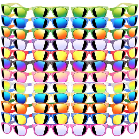 Gafas de sol MAPIXO, paquete de 48 unidades para niños, protección UV400, 16 colores