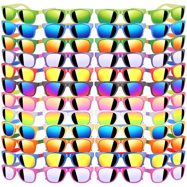 Gafas de sol MAPIXO, paquete de 48 unidades para niños, protección UV400, 16 colores