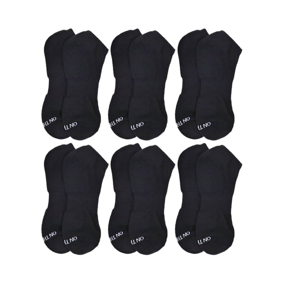 On the Go Men's Low Cut Socks (6 Pair Pack, Black)