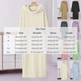 thumbnail image 4 of Women's Hooded Fleece Bathrobe Long Sleeve Cable Knit Textured Robe with Pockets Cozy Homewear for Fall Winter, 4 of 8