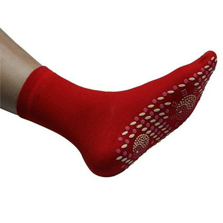 

Socks For Women And Men VSONTOR Socks Self Heating Warm Tourmaline Socks Pain Relief Unisex Red W2135