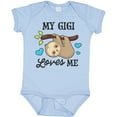 thumbnail image 3 of Inktastic My Gigi Loves Me with Sloth and Hearts Boys or Girls Baby Bodysuit, 3 of 5